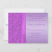 Lavender and Purple Jewelled RSVP Card (Back)