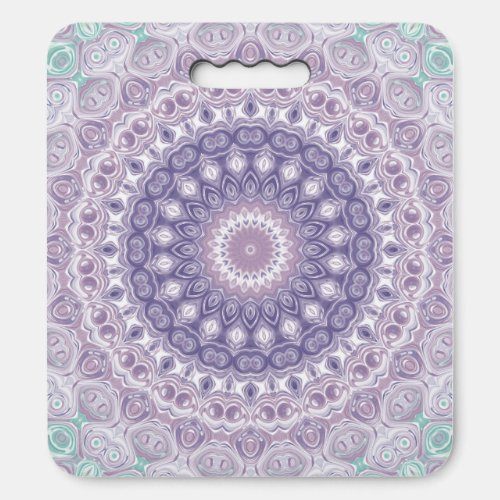 Lavender and Purple Medallion Design Seat Cushion