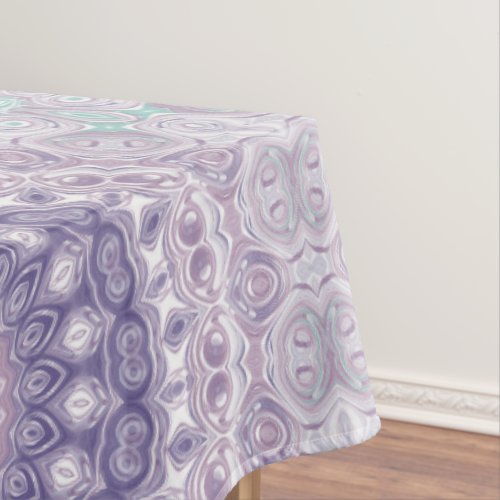 Lavender and Purple Medallion Design Tablecloth