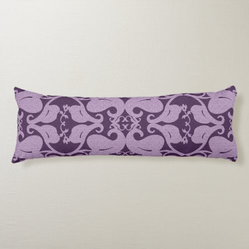 Lavender And Purple Pattern Body Pillow