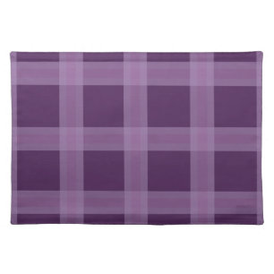 Lavender And Purple Plaid Pattern Placemats