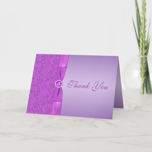 Lavender and Purple Thank You Card Alternate