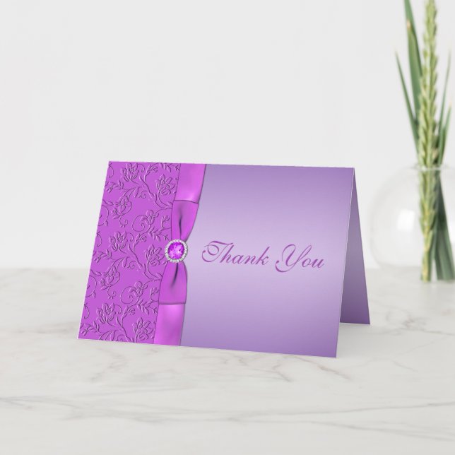 Lavender and Purple Thank You Card Alternate (Front)