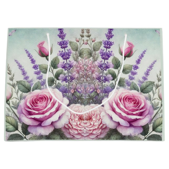Lavender and Rose Garden Gift Bag (Front)