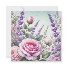 Lavender and Rose Garden Postcard