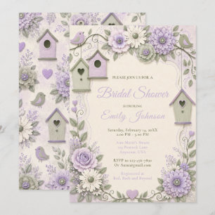 Lavender and Sage Green Bridal Shower Invitation