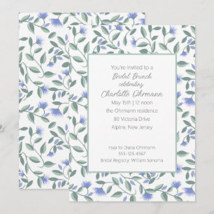 Lavender and Sage Green Floral Bridal Shower Invitation