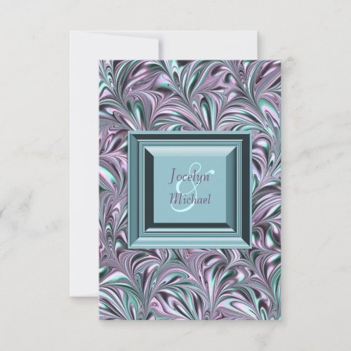 Lavender and Teal Blue Wedding RSVP