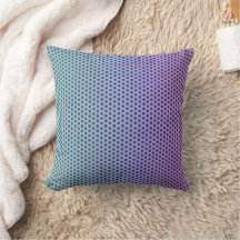 Lavender and teal gradient throw pillow