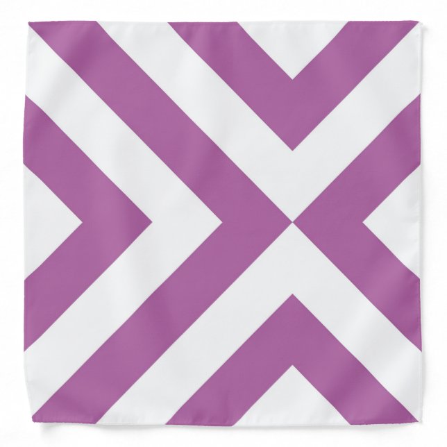 Lavender and White Chevrons Bandana (Front)