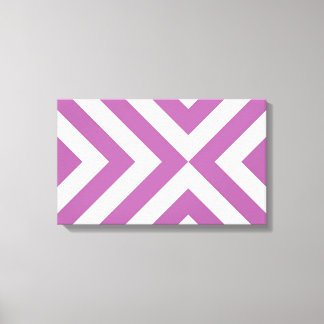Lavender and White Chevrons Canvas Print