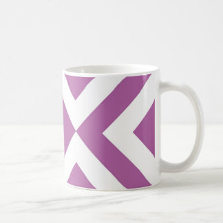 Lavender and White Chevrons Coffee Mug