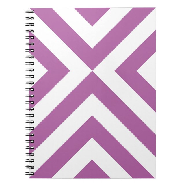 Lavender and White Chevrons Notebook (Front)