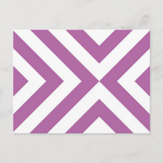Lavender and White Chevrons Postcard