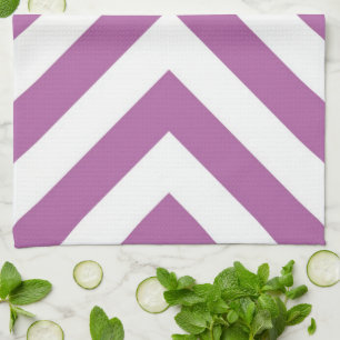 Lavender and White Chevrons Towel