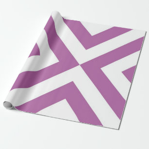 Lavender and White Chevrons Wrapping Paper