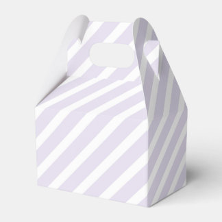 Lavender and White Diagonal Striped Pattern Favor Boxes