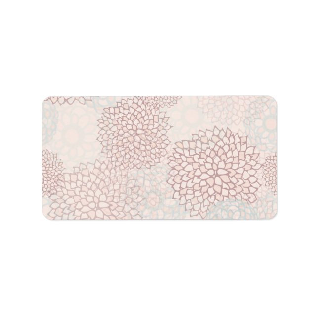 Lavender and White Flower Burst Label (Front)