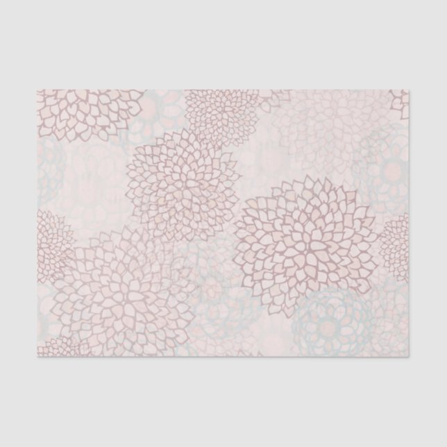 Lavender and White Flower Burst Tissue Paper (Front)