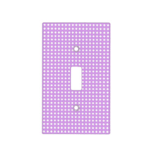 Lavender and White Geometric Pattern Diamonds Light Switch Cover
