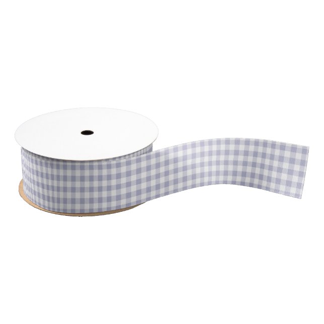 Lavender and White Gingham Pattern Ribbon (Spool)