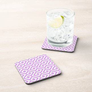 Lavender and White Meander Beverage Coaster