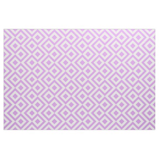 Lavender and White Meander Geometric Pattern Fabric
