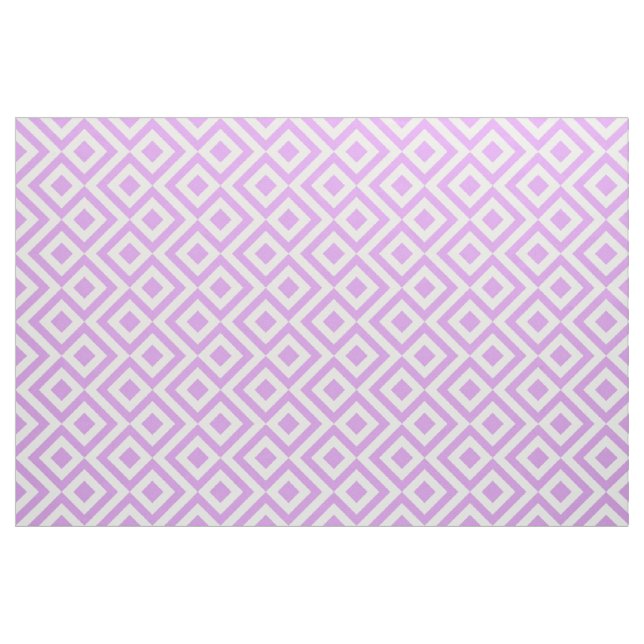 Lavender and White Meander Geometric Pattern Fabric (Fat Quarter)