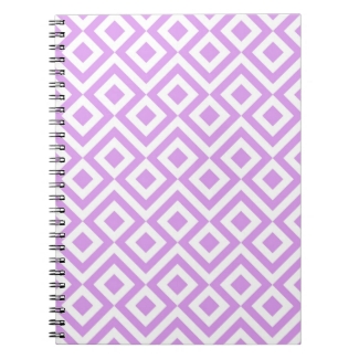 Lavender and White Meander Notebook