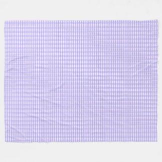 Lavender and White Plaid Pastel Fleece Blanket