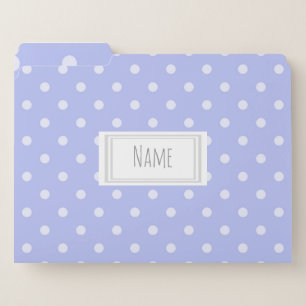 Lavender and White Polka Dot Pattern Name/Subject File Folder