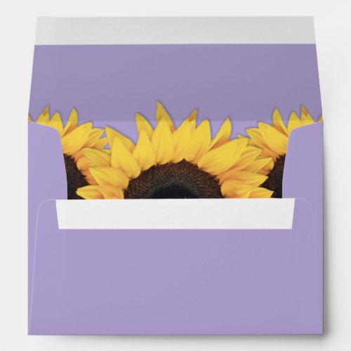 Lavender and Yellow Sunflower Envelope