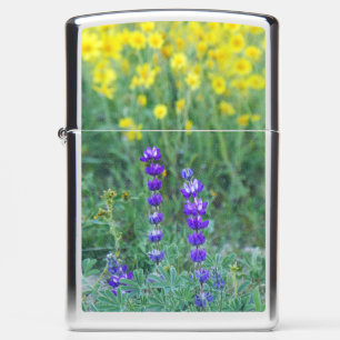 Lavender and Yellow Sunflower Zippo Lighter