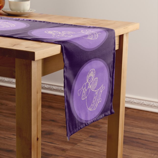 Lavender Angel Tiled Glow Long Table Runner (In Situ)