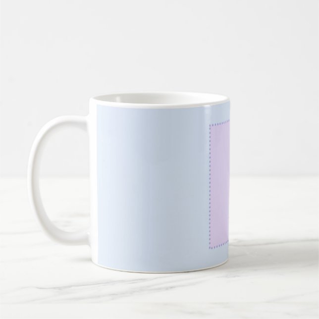 Lavender Aqua Peacock Rose Coffee Mug (Left)