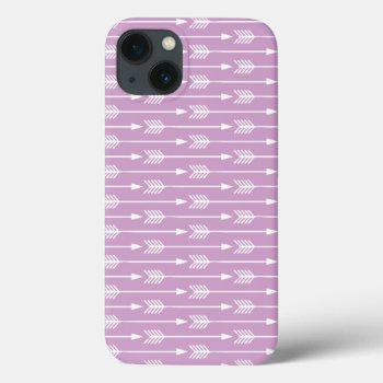 Lavender Arrows Pattern Iphone 13 Case by heartlockedcases at Zazzle