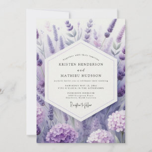 Lavender Artistic Meadow Wedding Invitation