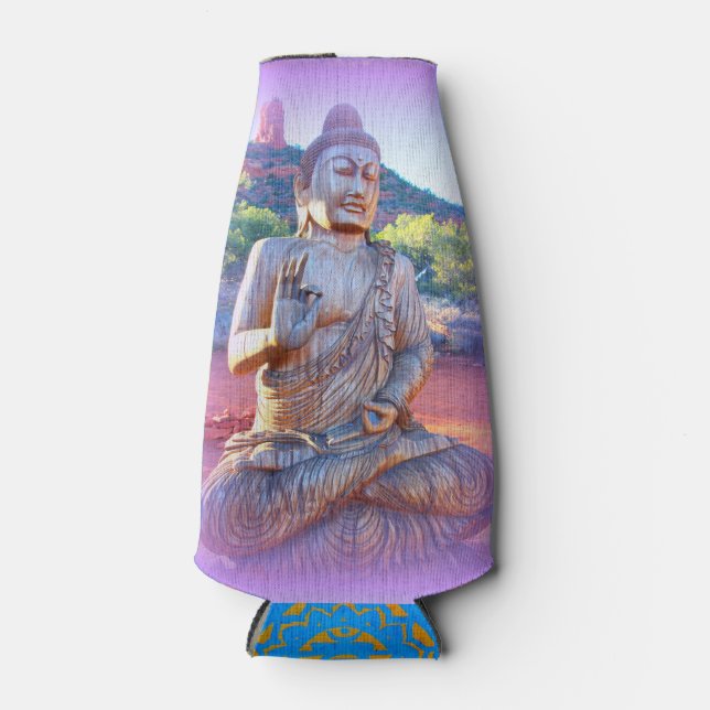 lavender aura buddha bottle cooler (Front)