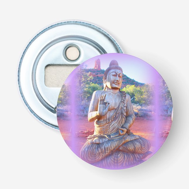 lavender aura buddha bottle opener (Front)