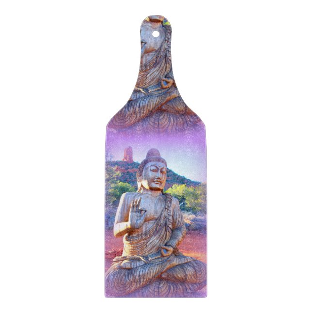 lavender aura Buddha Cutting Board (Front)