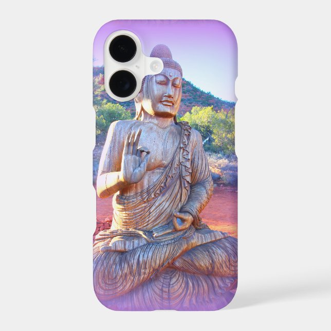 lavender aura buddha iphone case (Back)