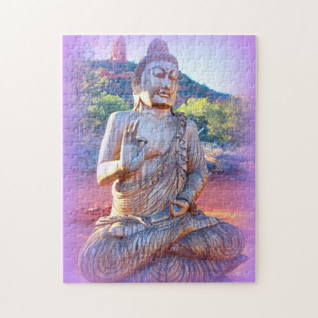 lavender aura Buddha Jigsaw Puzzle (Vertical)