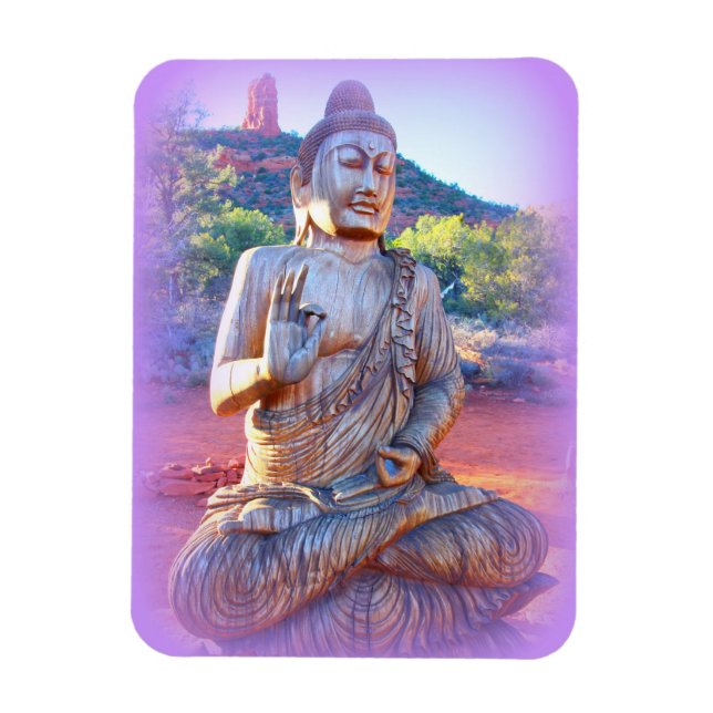 lavender aura buddha magnet (Vertical)