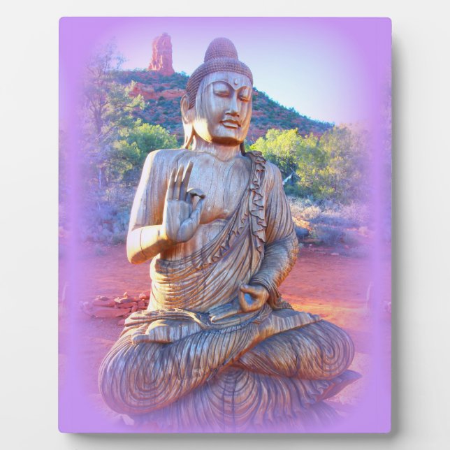 lavender aura buddha plaque (Front)