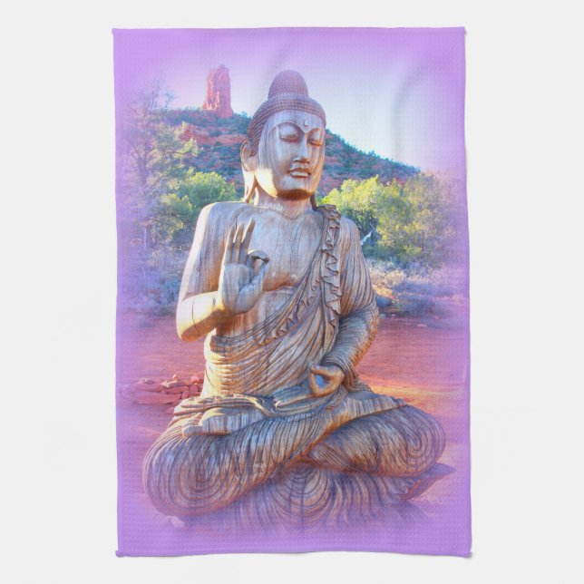 lavender aura buddha towel (Vertical)