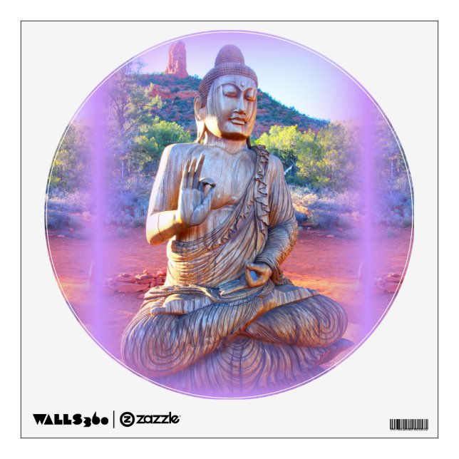 lavender aura buddha wall decal (Front)