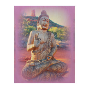lavender aura buddha wood wall decor