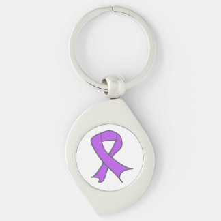 Lavender Awareness Loop as a Symbol Keychain
