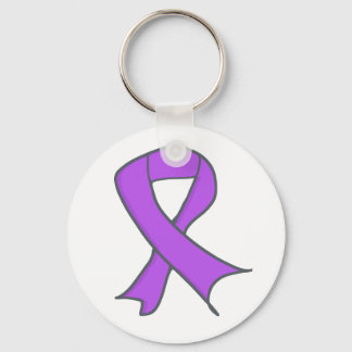 Lavender Awareness Loop as Symbol Keychain