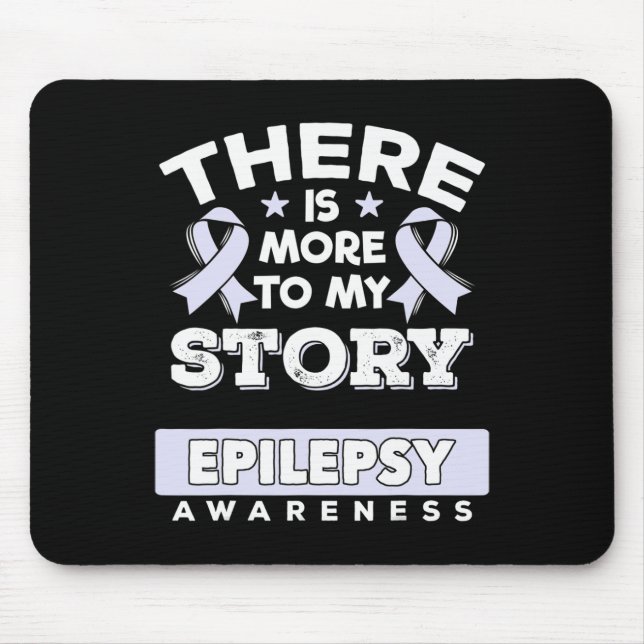 Lavender Awareness Ribbon Gift For Epilepsy Patien Mouse Pad (Front)